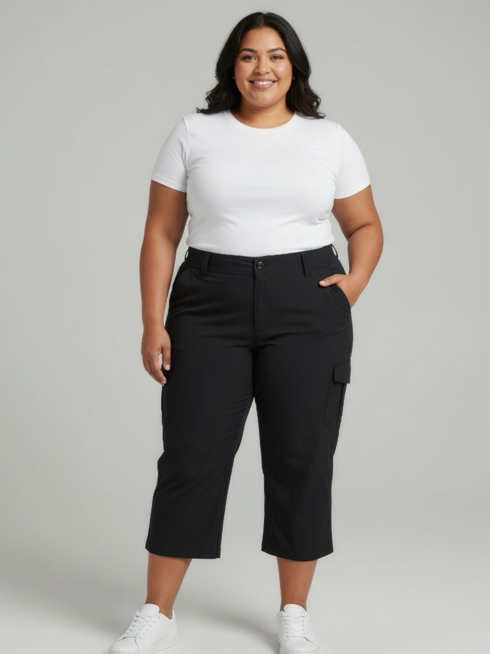 Riders by Lee Black “On the Go” Women’s Cargo Capri Pants - Size 18M